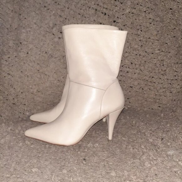 BLACK SUEDE STUDIO-Audrey Ankle Bootie-Quartz Cream Leather Revolve-SZ 7.5-NWOB - Picture 2 of 7